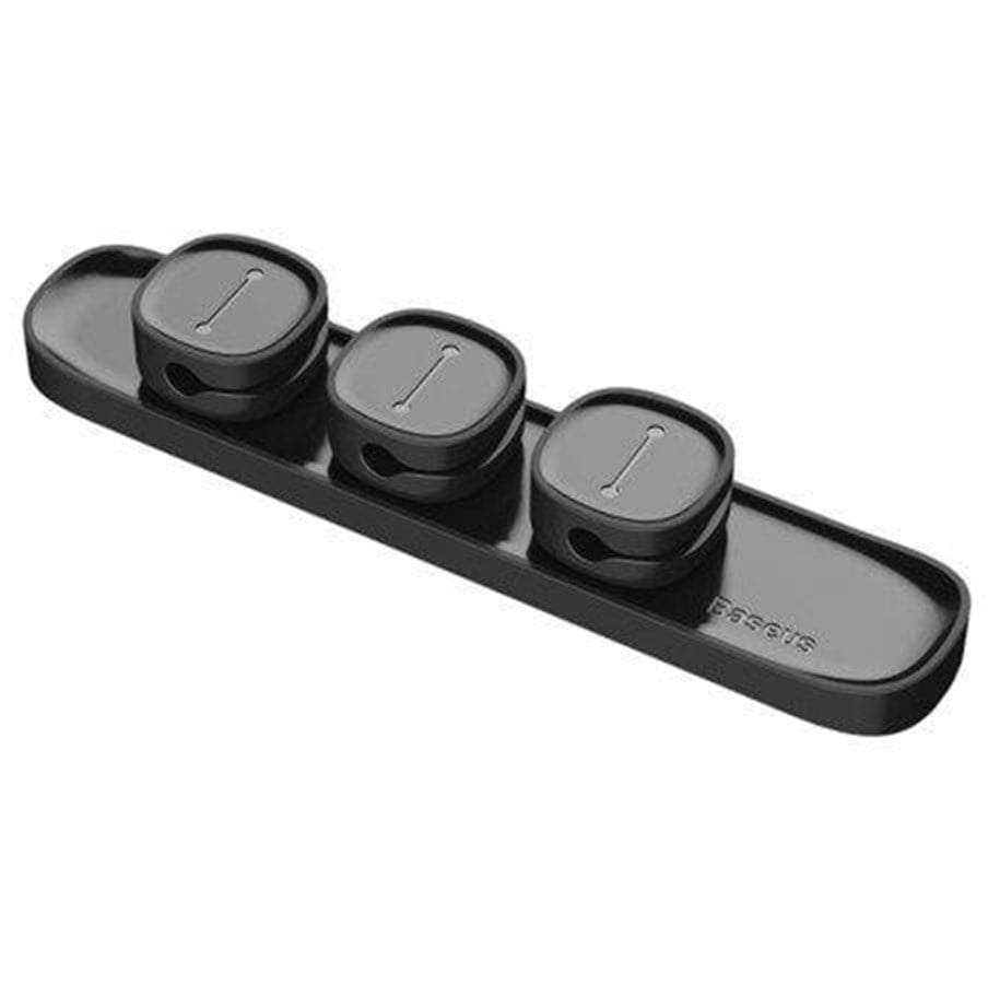 Nätverks tillbehör - Baseus  Peas Magnetic Cable Clip Black - ACWDJ-01