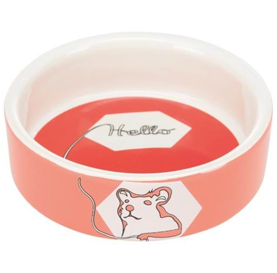 Gnagare - Trixie Ceramic Bowl hamster 90 ml/ø 8 cm assorted colours - TX60734