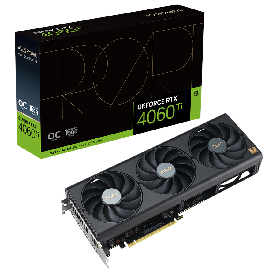 Grafikkort - ASUS GeForce RTX 4060 Ti ProArt OC - 16GB GDDR6 RAM - Grafikkort - 90YV0JH2-M0NA00