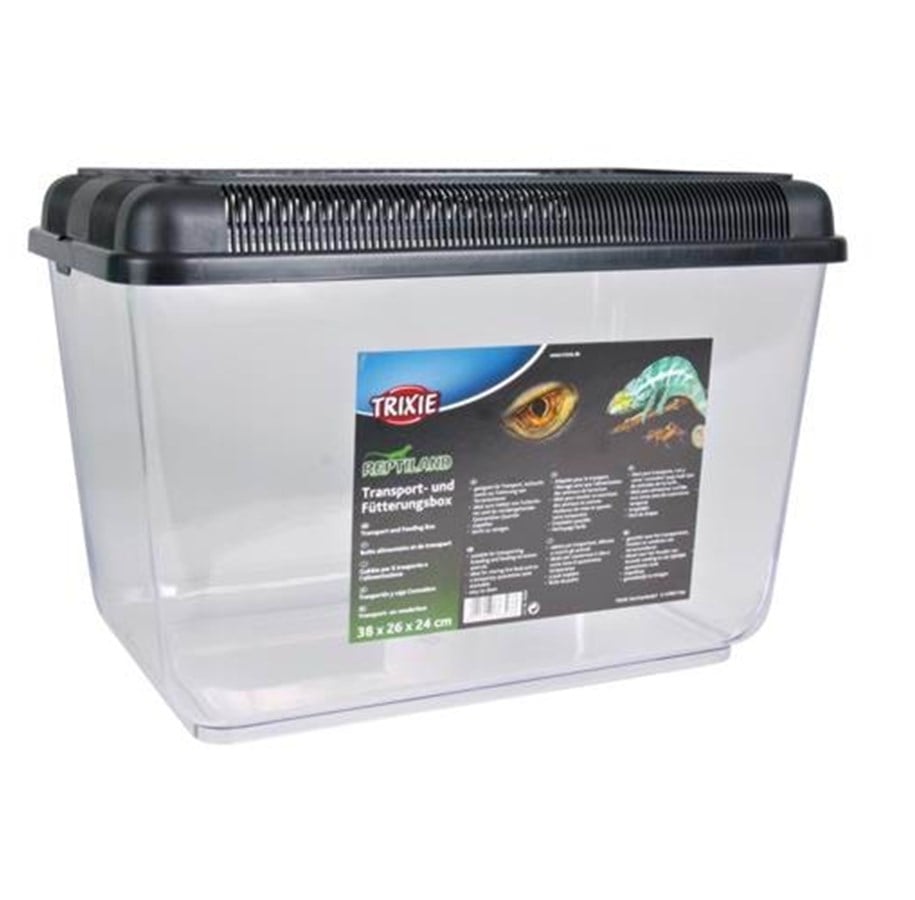 Terrarium och tillbehör - Trixie Transport and Feeding Box 38x26x24 assorted colours - TX76303