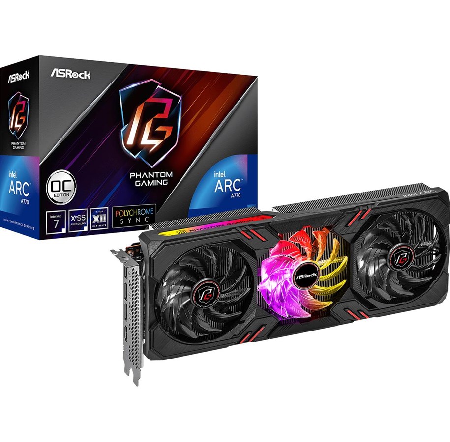 Grafikkort - ASRock Arc A770 Phantom Gaming OC - 16GB GDDR6 RAM - Grafikkort - 90-GA4KZZ-00UANF
