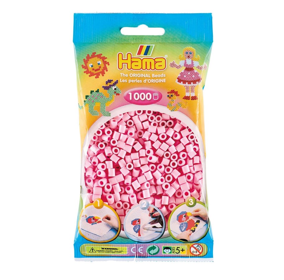 Kreativa spel - Hama Fuse Beads - Pastel Pink (95) 1000pcs. - 207-95