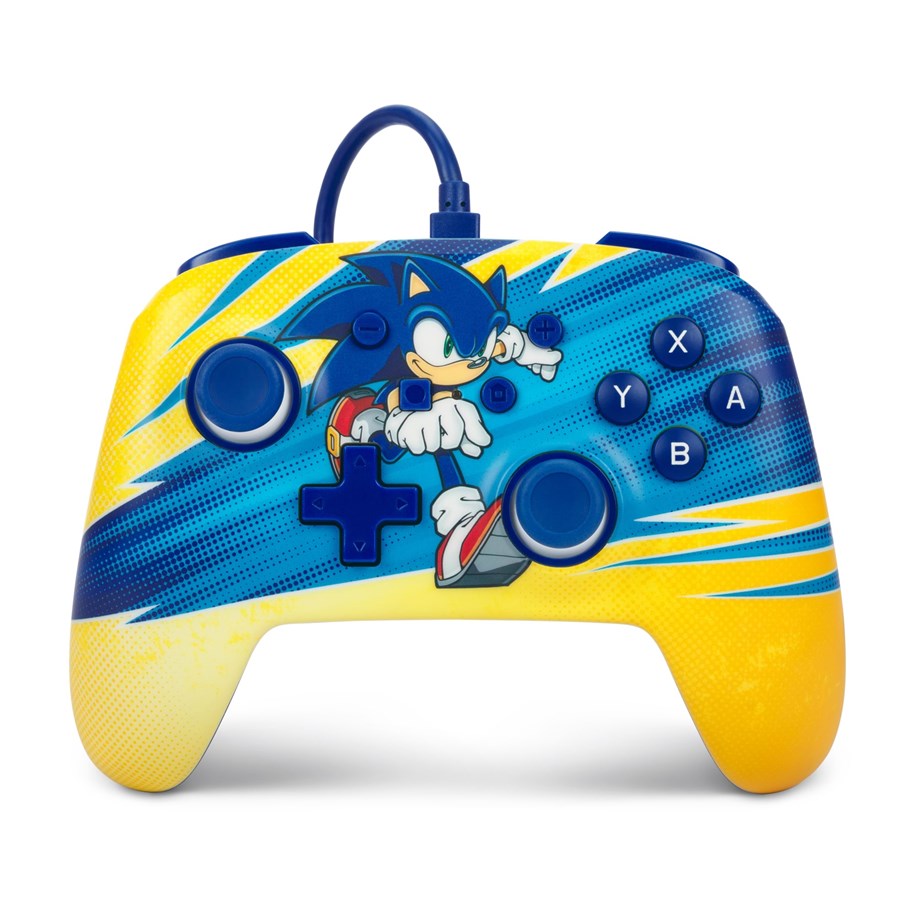 Spel Tillbehör - PowerA förbättrad trådbunden handkontroll för Nintendo Switch – Sonic Boost - Wired Controller - Nintendo Switch - NSGP0202-01