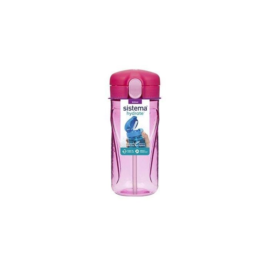Kökstillbehör - Sistema TRITAN QUICK FLIP BOTTLE 520 ml - PINK - 620