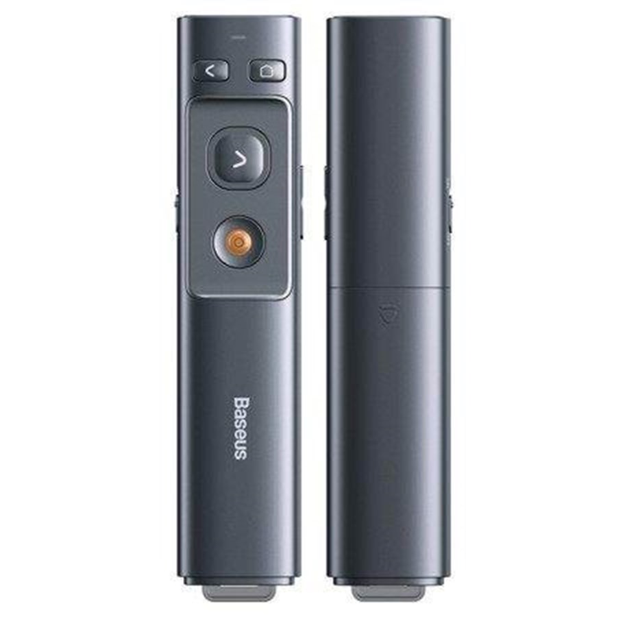 Systemtillbehör - Baseus Orange Dot Multifunctionale remote control for presentation with a laser pointer - gray - ACFYB-B0G
