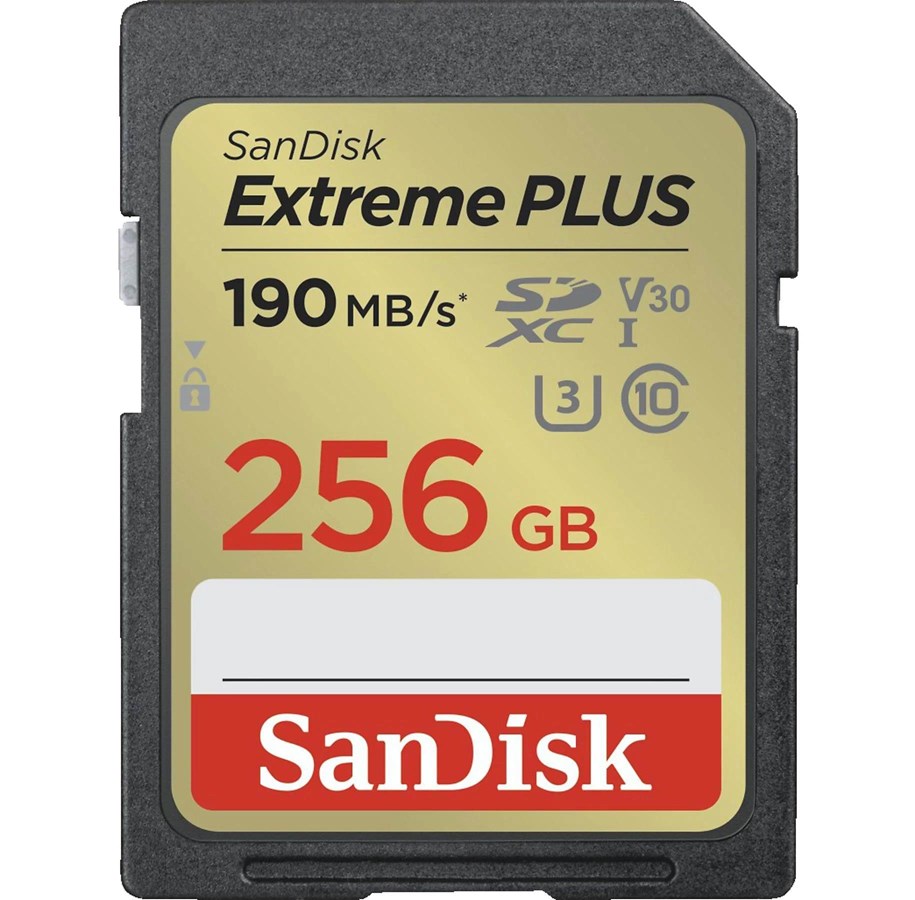Flashram & USB Flash Drives - SANDISK Extreme Plus SD - 190MB/s - 256GB - SDSDXWV-256G-GNCIN