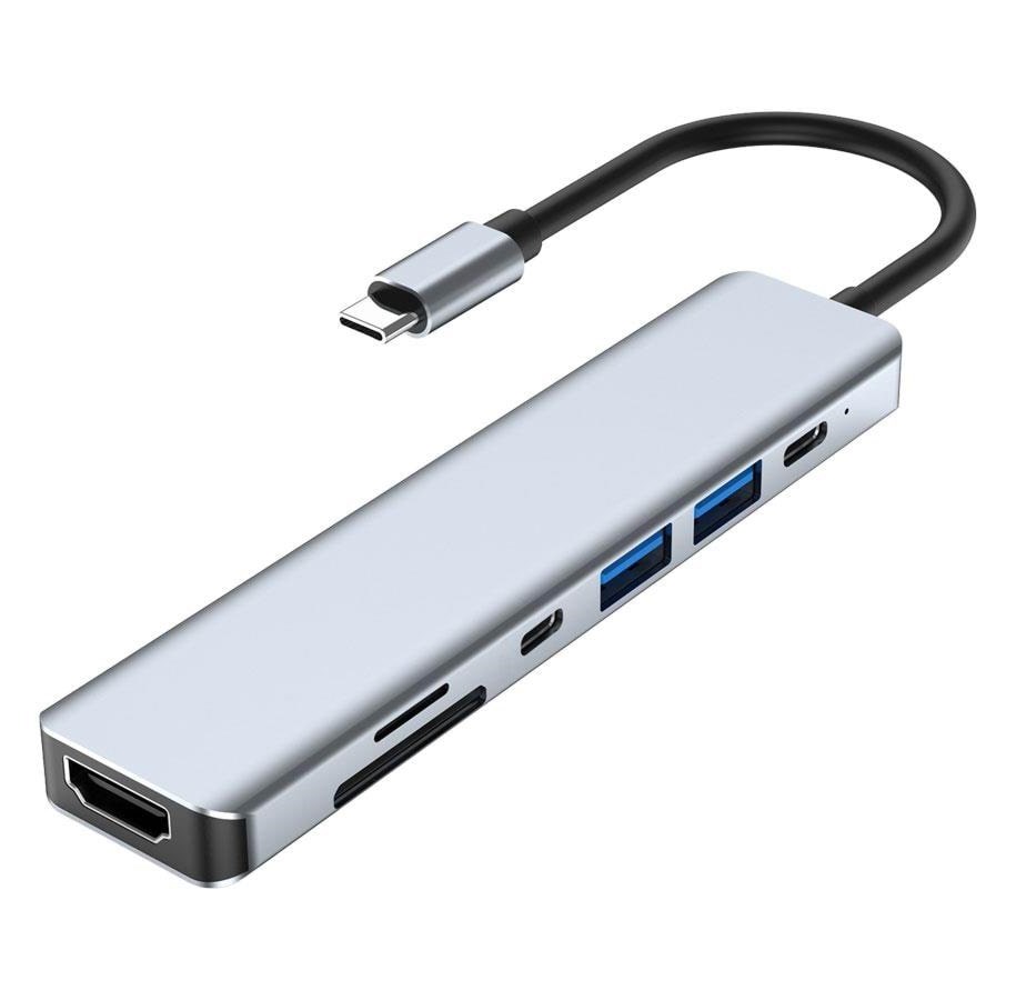 USB Hub - Lippa 7-in-1 87 W USB-C PD 4K HDMI Hub USB Hub - 7 porte - *DEMO* - LPGQ22H118