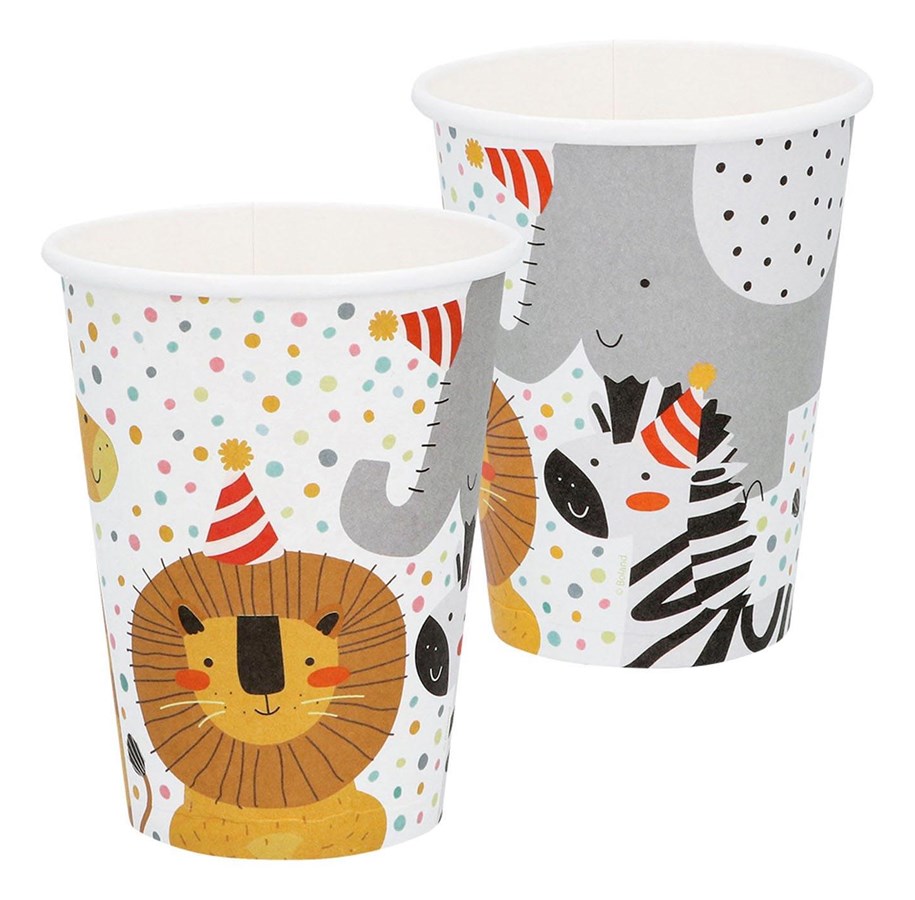 Leksaker - Boland Paper Cups Safari 8pcs. - 50211