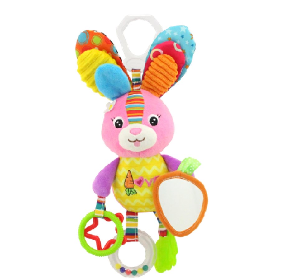 Babyleksaker - Happy Baby Kanin Aktivitetsleksak Rosa - 502207