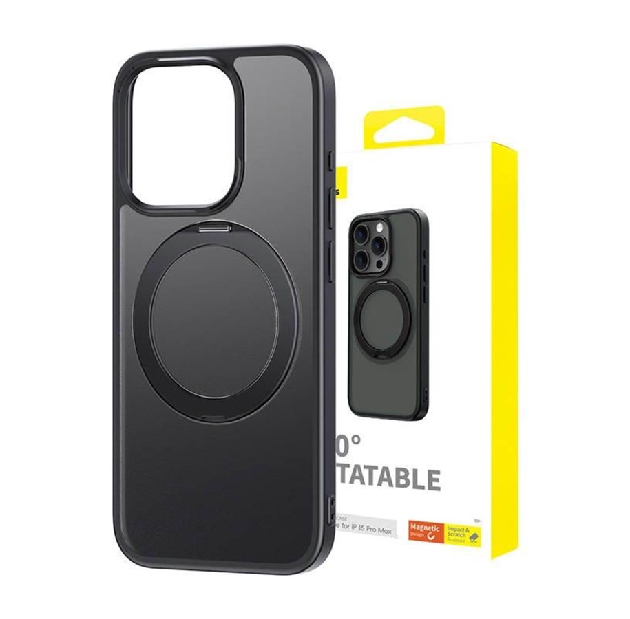Mobile - Covers & Cases - Baseus Magnetic Phone Case for iPhone 15 ProMax  CyberLoop Series (Black) - P60160500103-03