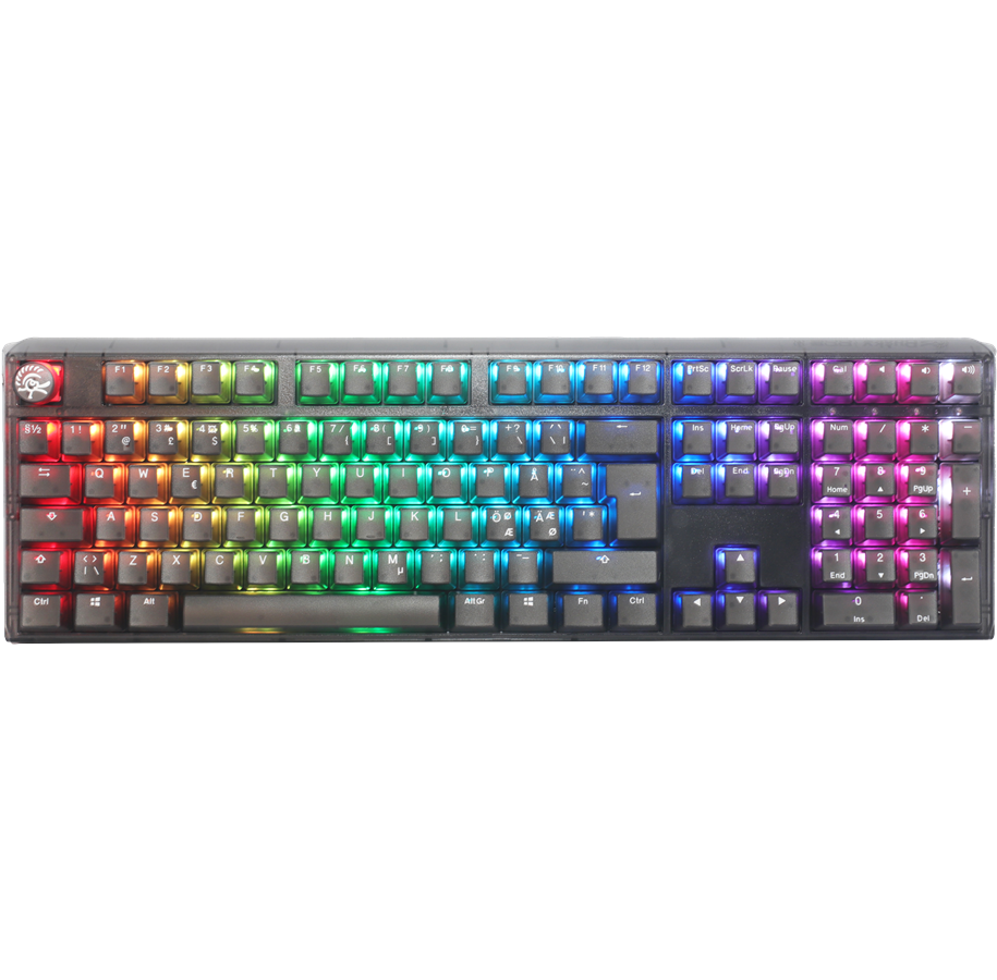 Tangentbord - Ducky One 3 - Aura Black Nordic - Fullsize - Cherry Silent Red- RGB - ND - Gaming Tangentbord - Nordisk - Svart - DKON2108ST-SFIPDABAAAC1