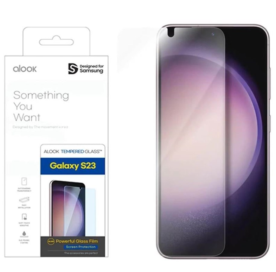 Mobiltelefontillbehör-Skyddsfilm - Samsung Alook Tempered Glass for  Galaxy S23 - GP-TTS911MVATW