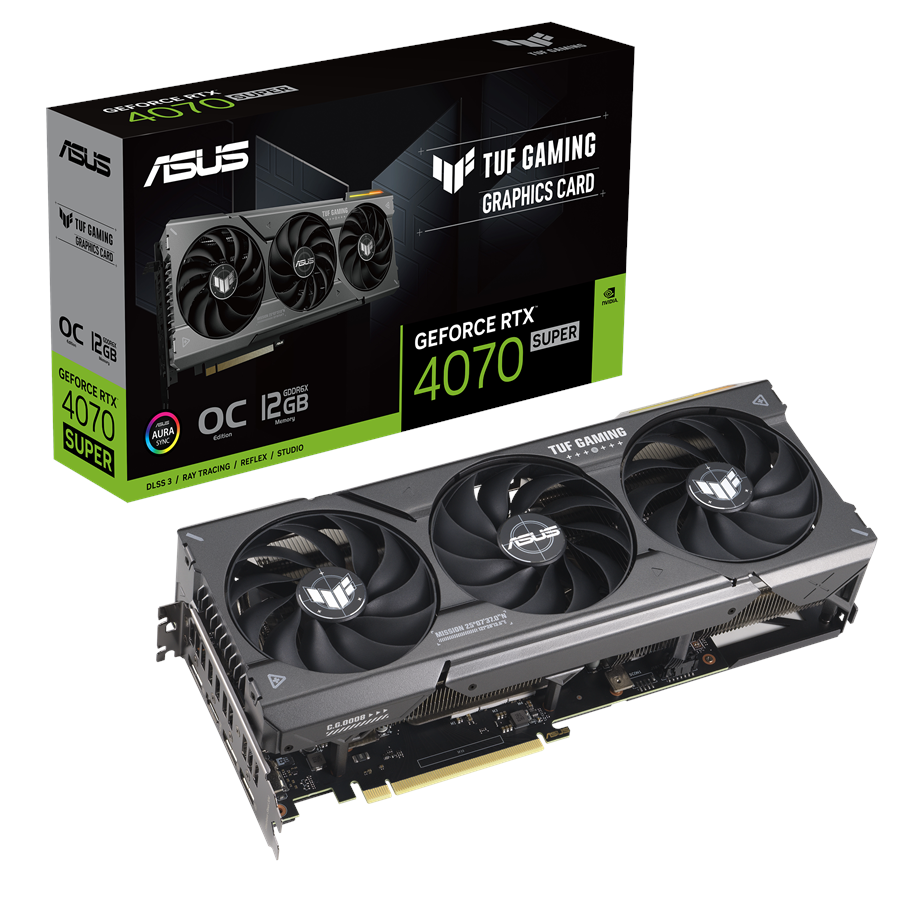 Grafikkort - ASUS GeForce RTX 4070 SUPER OC - 12GB GDDR6X RAM - Grafikkort - 90YV0K80-M0NA00