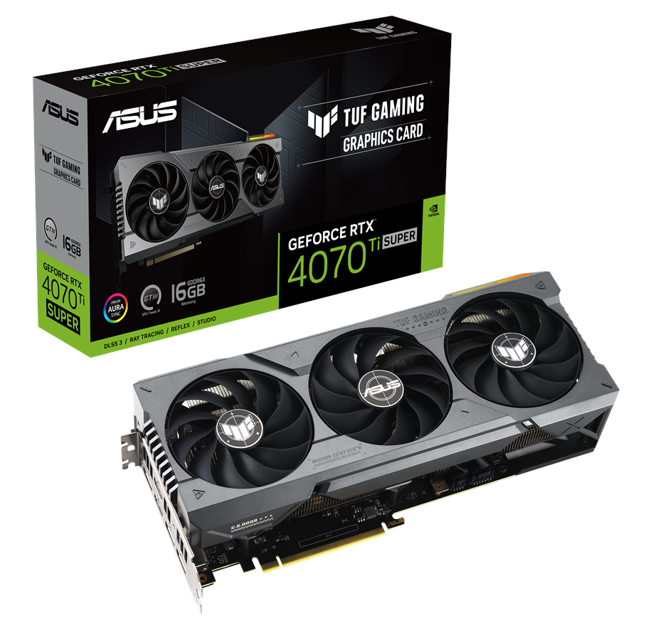 Grafikkort - ASUS GeForce RTX 4070 Ti SUPER TUF - 16GB GDDR6X RAM - Grafikkort - 90YV0KF1-M0NA00
