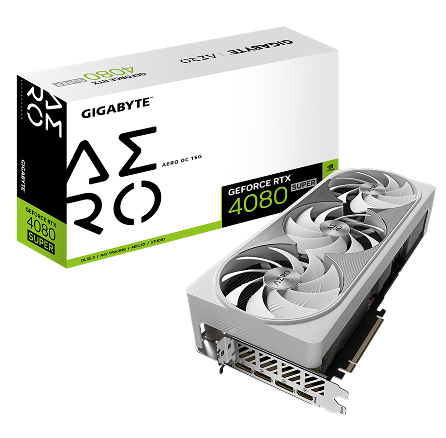 Grafikkort - GIGABYTE GeForce RTX 4080 SUPER AERO OC - 16GB GDDR6X RAM - Grafikkort - GV-N408SAERO OC-16GD