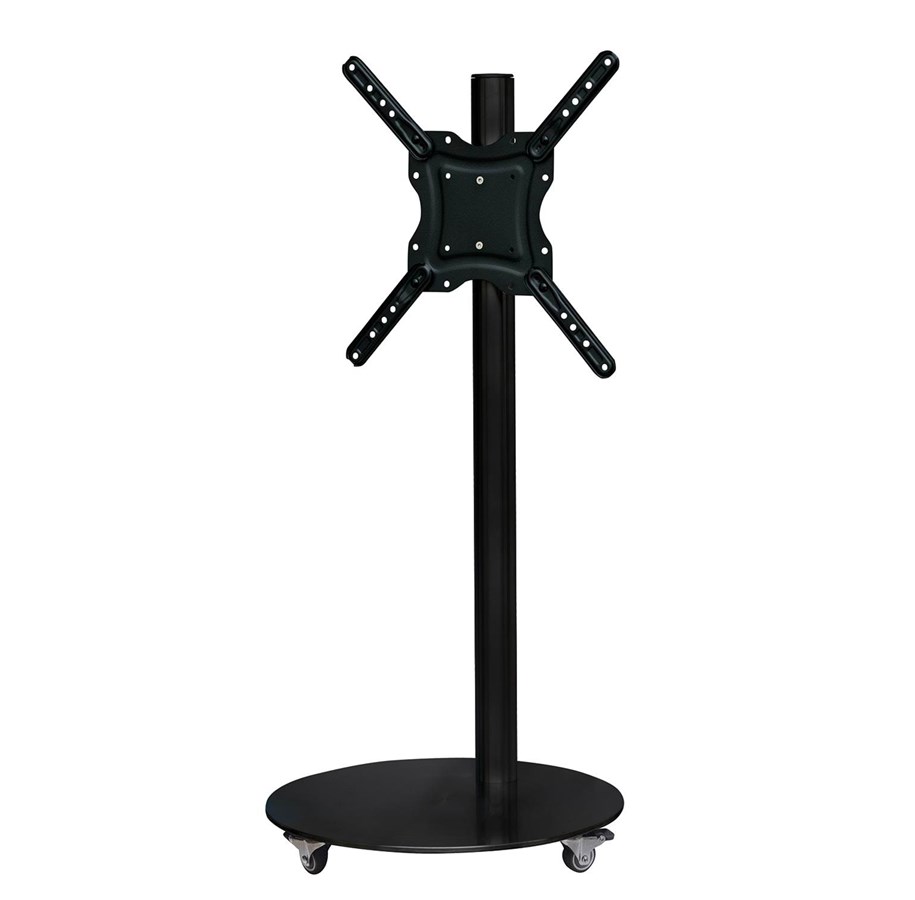 Väggfäste, AV-Möbel - Sinox StandView TV-golvstativ med hjul och vridbar topp - 26"-65" - Mattsvart - Max 25 kg - recommended for 65" - SWB7169