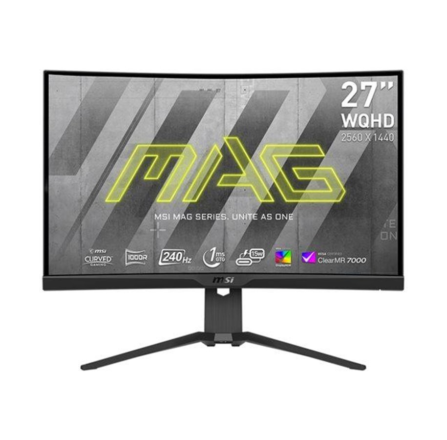 Skärm - 27" MSI MAG 275CQRXFDE - 2560x1440 - 240Hz - Rapid VA - DisplayHDR400 - 9S6-3CD54T-006