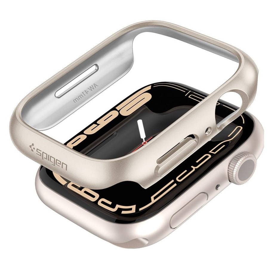Smartwatch - Accessories - Spigen Thin Fit - starlight - Apple Watch 9/8/7 41mm - ACS04185