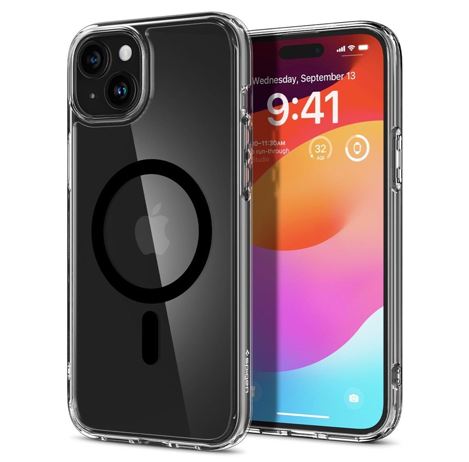 Mobile - Covers & Cases - Spigen Ultra Hybrid MagSafe - black - iPhone 15 Plus - ACS06661