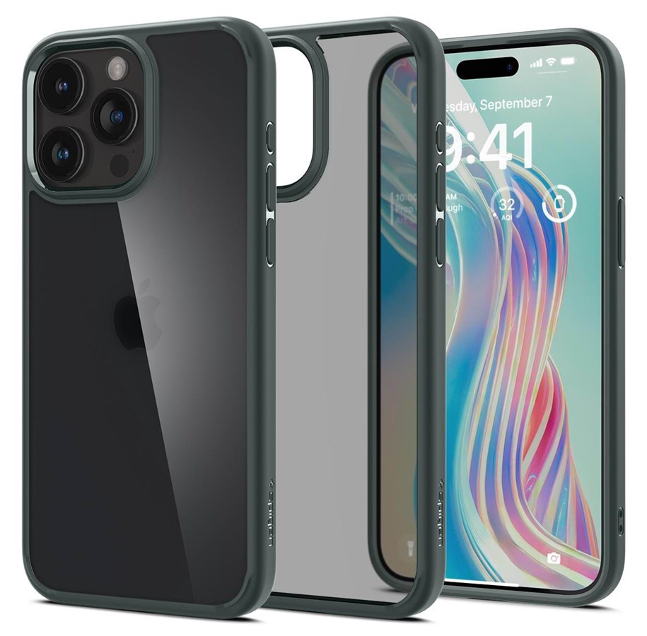 Mobile - Covers & Cases - Spigen Ultra Hybrid - frost green - iPhone 15 Pro - ACS06710