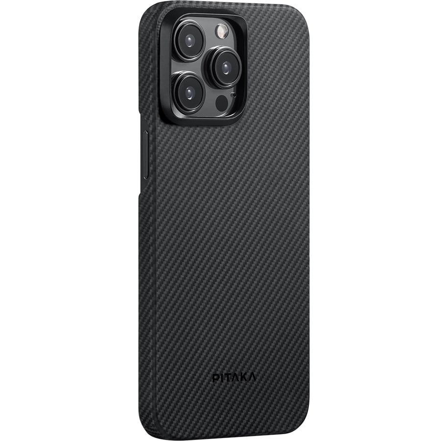 Mobile - Covers & Cases - PITAKA MagEZ 4 600D case - black/grey twill - iPhone 15 Pro Max - KI1501PMA