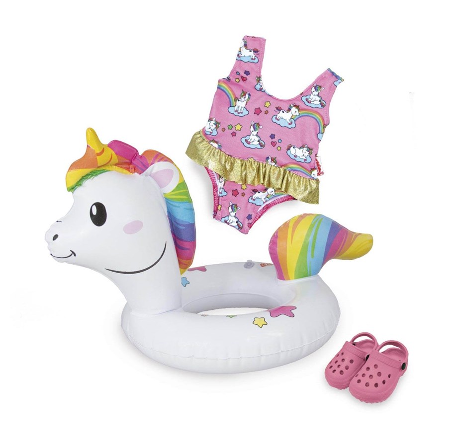 Dockor & Tillbehör - Heless Dolls Swimming Ring Unicorn 28-35 cm - 661