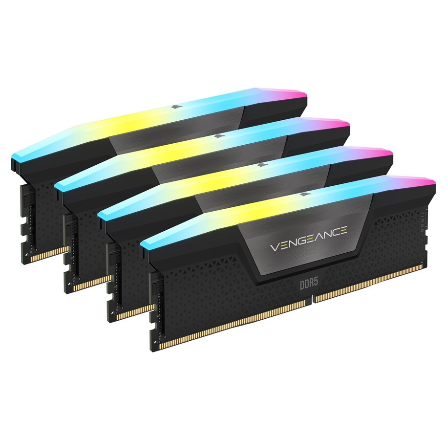 RAM - Corsair Vengeance RGB DDR5-6400 - 96GB - CL32 - Dual Channel (2 pcs) - Intel XMP - Svart med RGB - CMH96GX5M4B6400C32