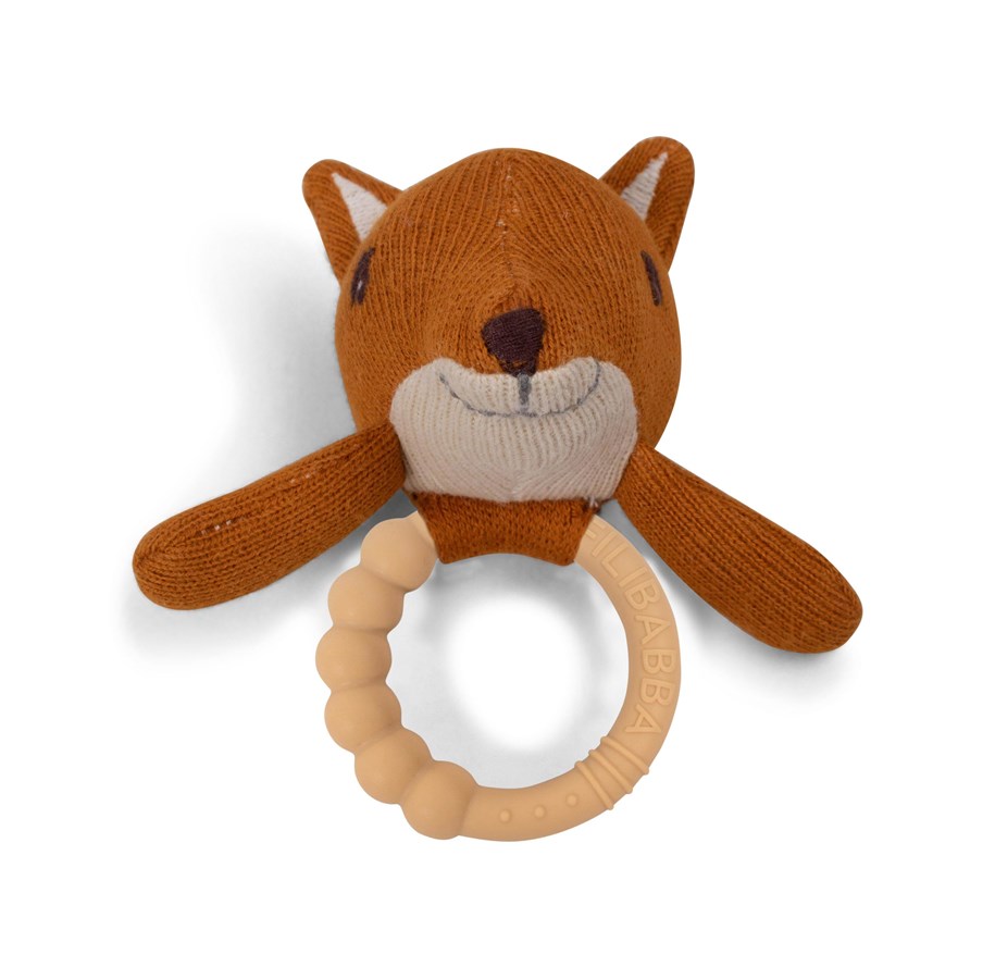 Babyleksaker - Filibabba Rattle w. Silicone teether - Freya the fox - FI-02236