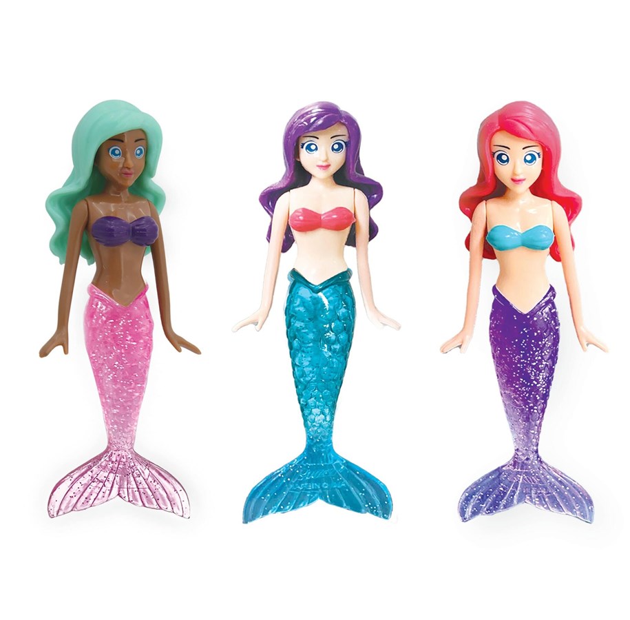 Vattenlek - Happy Summer Dykarleksak Glittrande Sjöjungfrur 3-pack - 303504