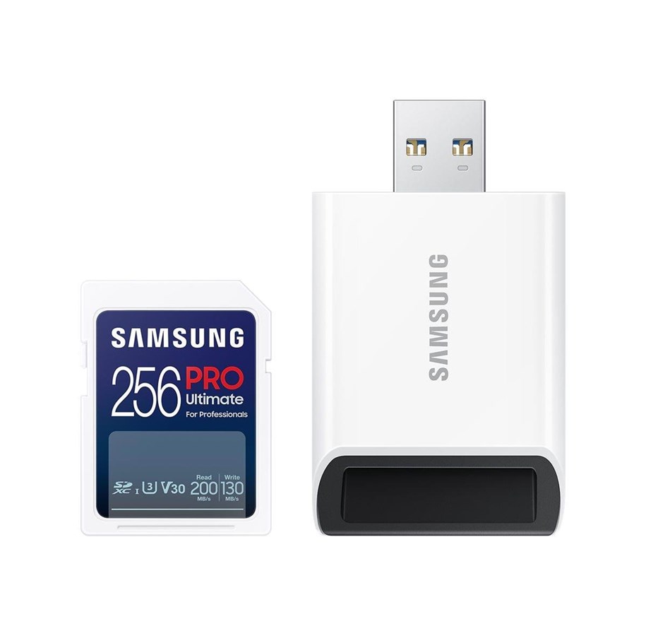 Flashram & USB Flash Drives - Samsung PRO Ultimate SD + Reader - 200MB/s - 256GB - MB-SY256SB/WW