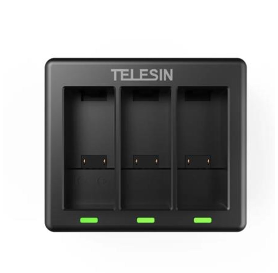 Actionkamera tillbehör - TELESIN 3-slot charger Telesin for GoPro Hero 12 / Hero 11 / Hero 10 / Hero 9 - GP-BCG-902