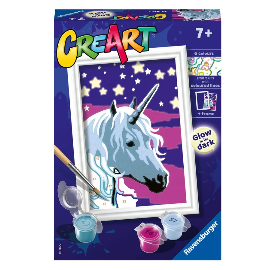 Kreativa spel - Ravensburger CreArt Painting by Numbers - Unicorn Dreams - 202041