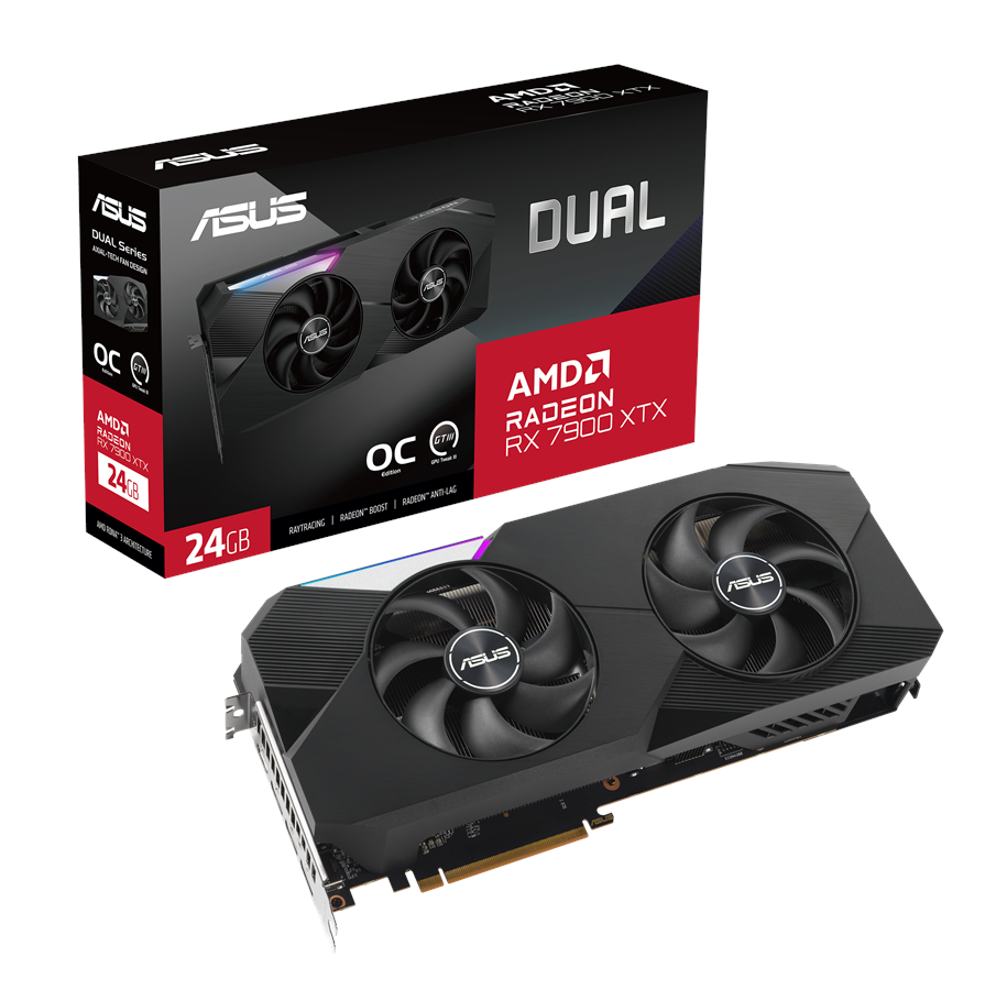 Grafikkort - ASUS Radeon RX 7900 XTX DUAL OC - 24GB GDDR6 RAM - Grafikkort - 90YV0IG2-M0NA00