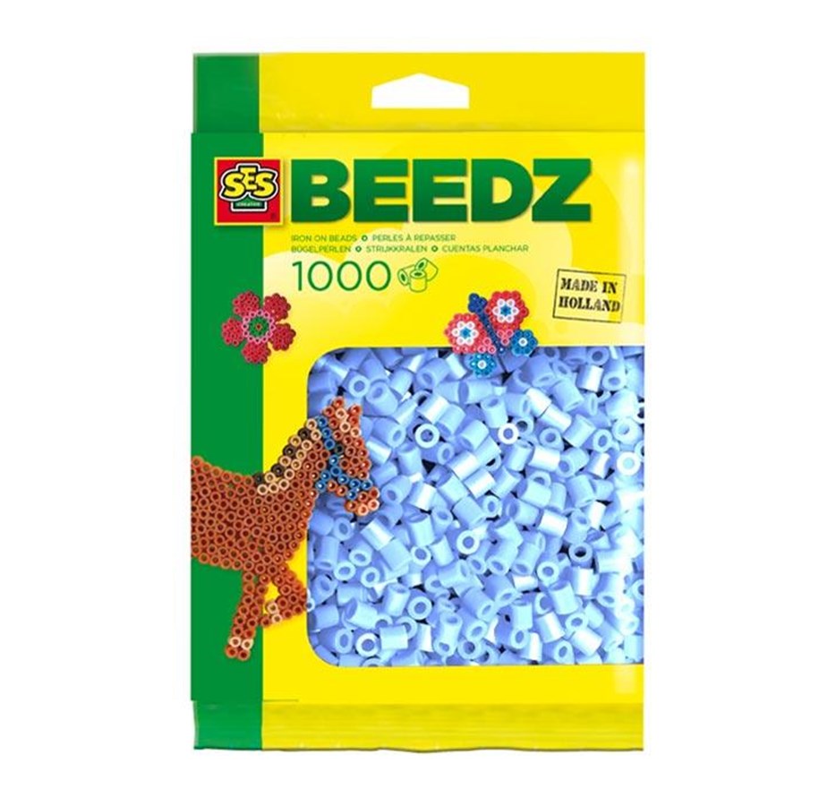 Kreativa spel - SES Creative Iron-on Beads - Light Blue 1000pcs. - 00714