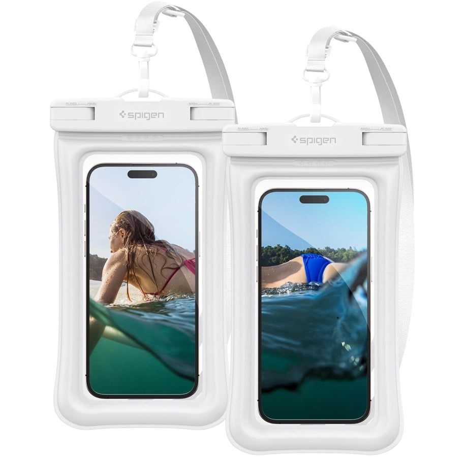 Mobile - Covers & Cases - Spigen Aqua Shield WaterProof Floating Case A610 2 Pack - white - ACS06017