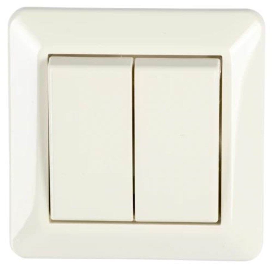 Tillbehör (Fästen, uttag etc.) - Nordic Quality ELKO 2 x 1 pol Installation switch 16A / 250V IP2 - 222448