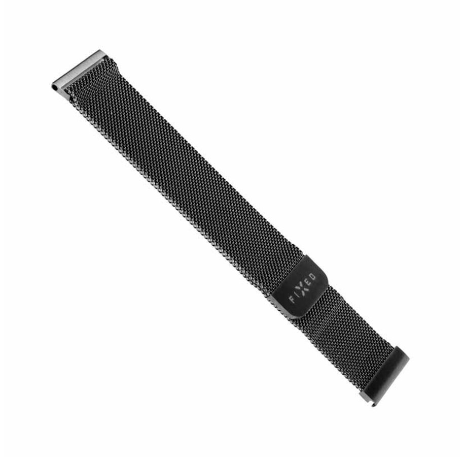 Smartwatch - Accessories - FIXED Mesh metallrem för Smartwatch Universal 20mm Svart - FIXMEST-20MM-BK