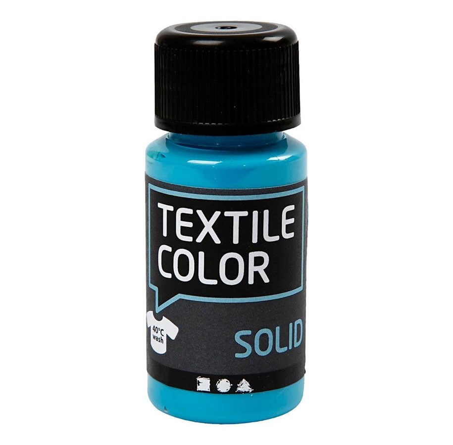 Kreativa spel - Creativ Company Textile Color Opaque Textile Paint - Turquoise Blue 50ml - 34221