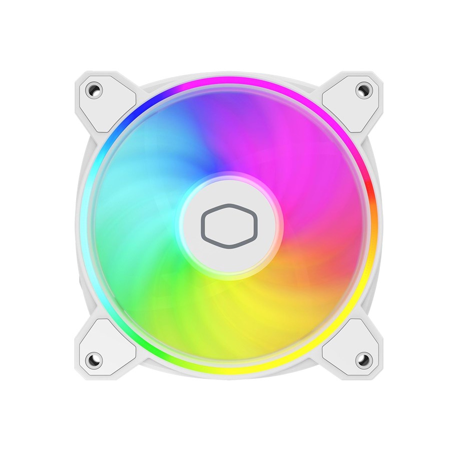 Chassi fläkt - Cooler Master MasterFan MF120 HALO² - Chassi fläkt - 120mm - Vit - MFL-B2DW-21NP2-R2