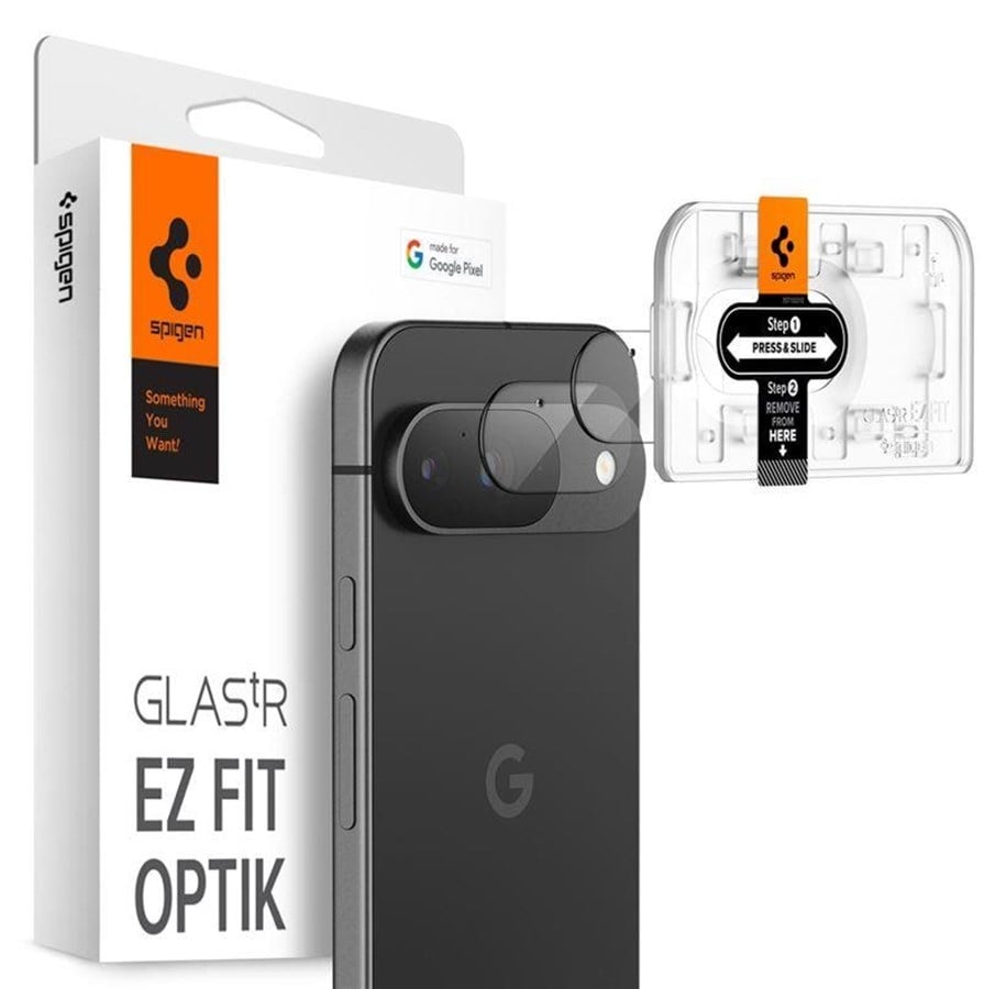 Andra mobiltillbehör - Spigen Glass tR EZ Fit Optik 2 Pack - crystal clear - Google Pixel 9 - AGL08443