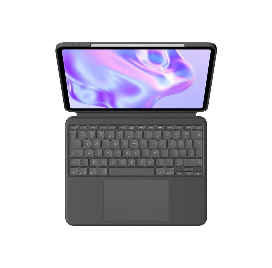 Tangentbord - Logitech Combo Touch for iPad Pro 13" (M4) - Graphite - Tastatur & Folio set - Engelska (UK) - Grå - 920-012669