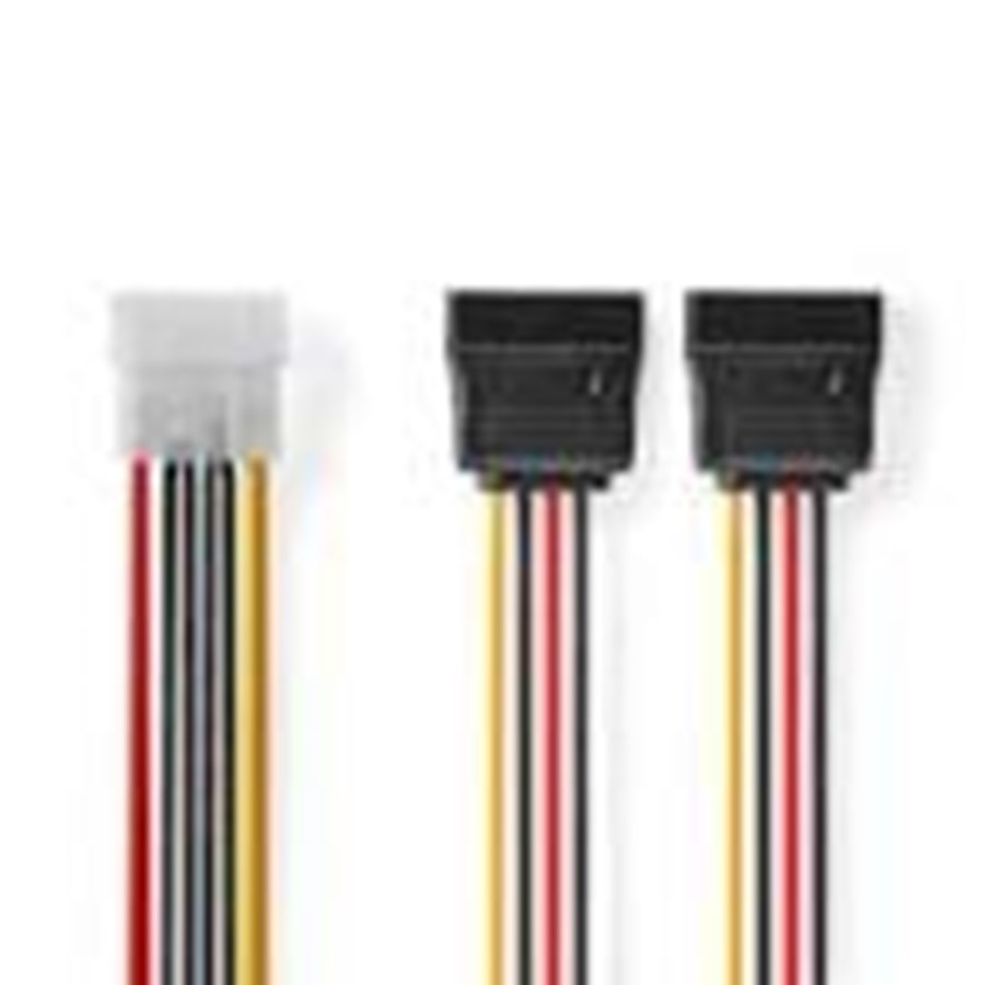 Strömkabel (intern) - Nedis Internal Power cable | Molex Male | 2x SATA 15-Pin Female - CCGB73520VA015