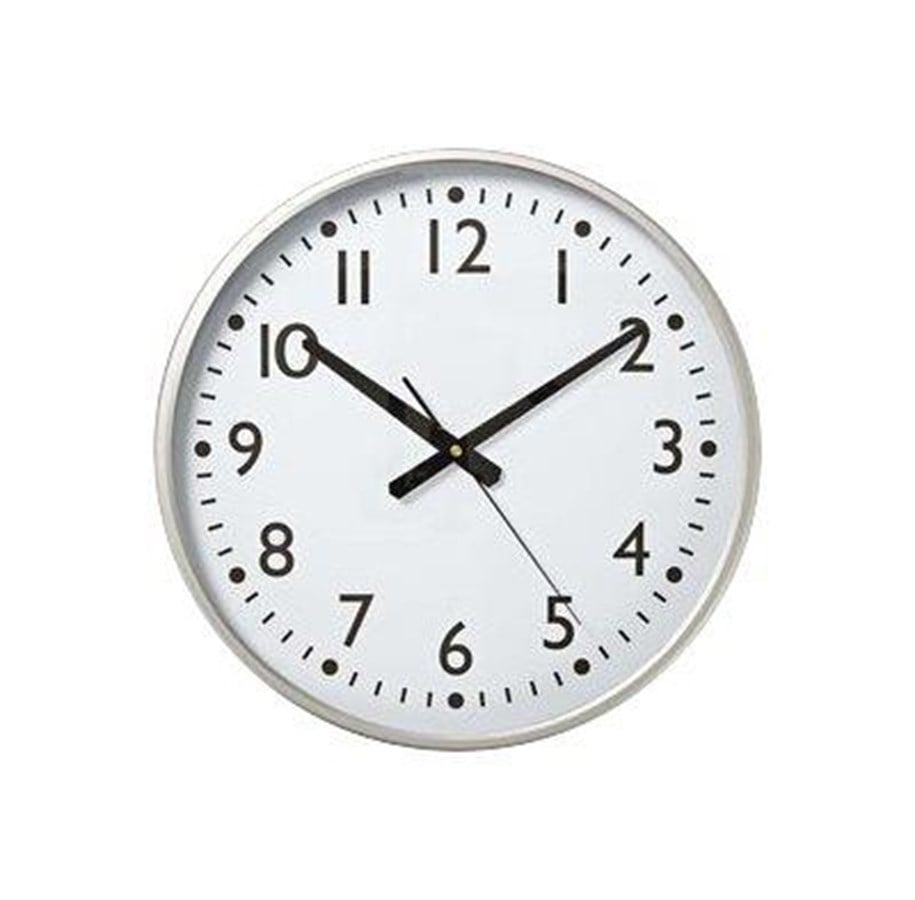 Decoration - Nedis Easy To Read Numbers - clock - quartz - wall mountable - 38 cm - frame: aluminium - CLWA016PC38AL