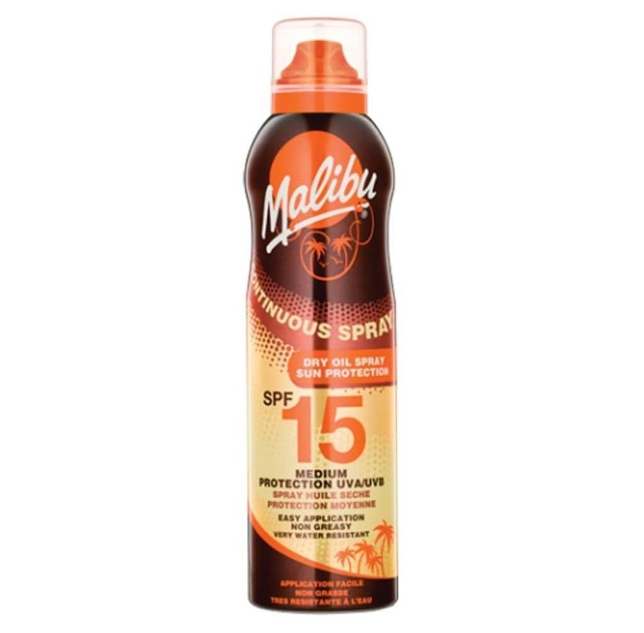 Kroppsvård - Malibu Continuous Dry Oil Sun Spray SPF 15 175 m - 5025135116919