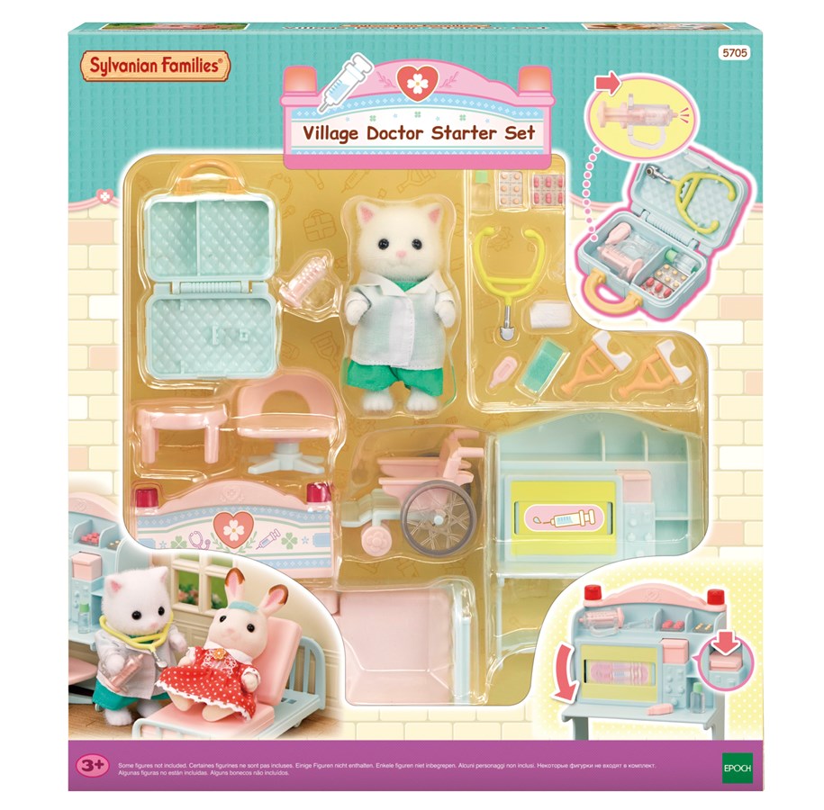 Docka, bamse och tillbehör - Sylvanian Families Village Doctor Starter Set - 5054131057056