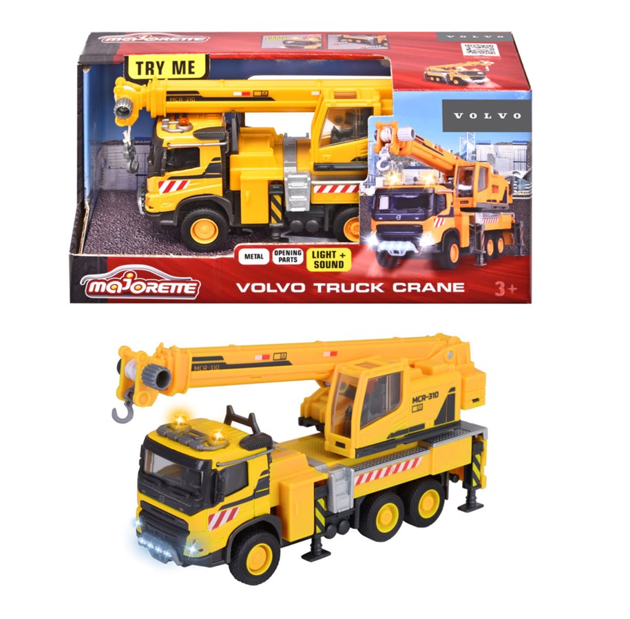 Leksaksbil - Majorette Volvo Truck Crane - 213723004