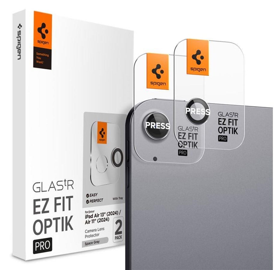 Tablet - Other accessories - Spigen Glass tR EZ Fit Optik Pro 2 Pack - space gray - iPad Air 11"/13" 2024/2025/2026 - AGL07801