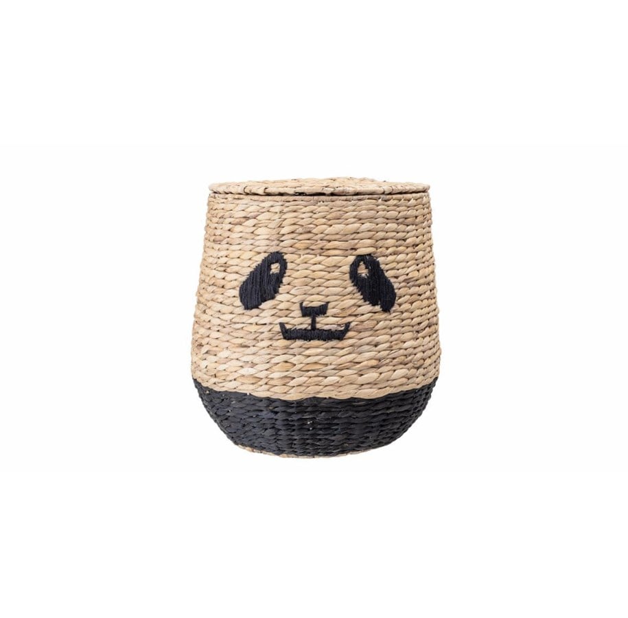 Decoration - Bloomingville Mini - Youl Basket w/Lid - Nature - 82045183