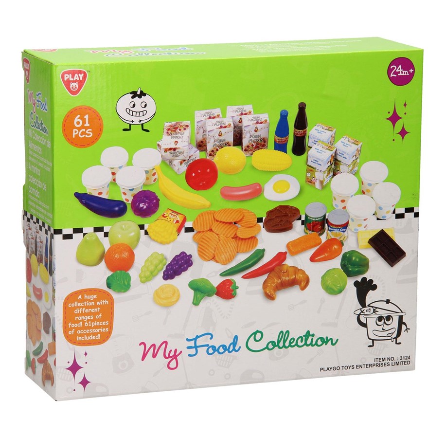 Lekkök och tillbehör - PLAY Food set 61 pieces. - 3124