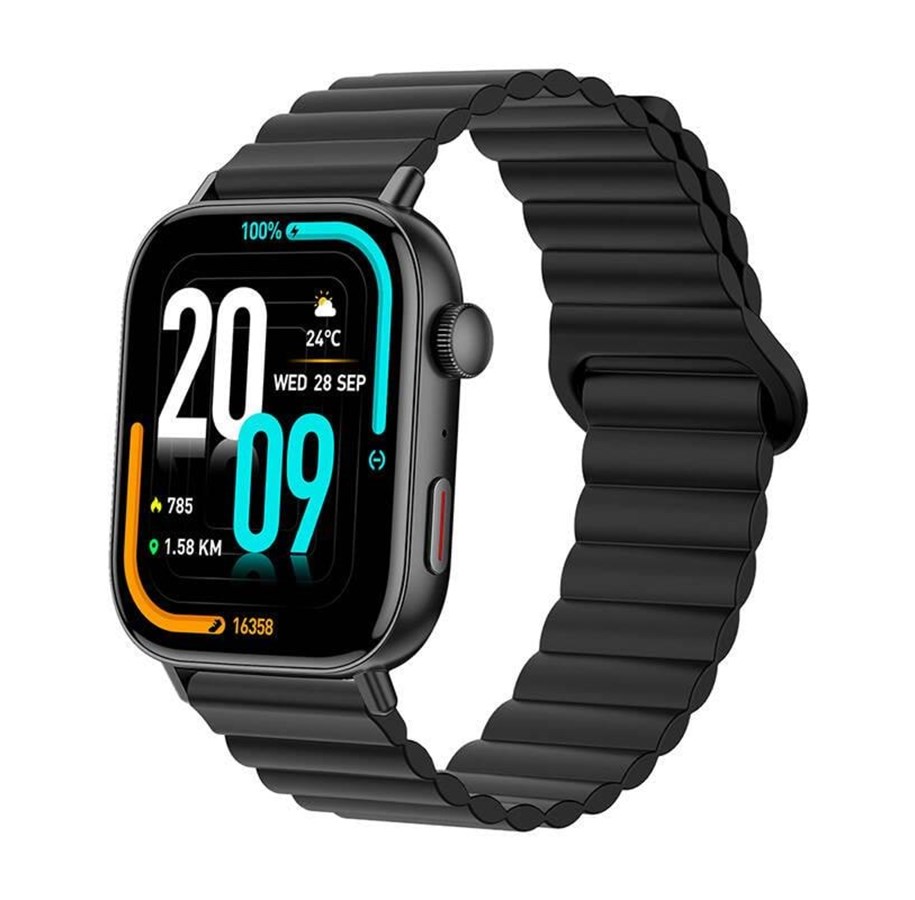 Pulsmätare & Stegräknare - Colmi C8 Max smartwatch with magnetic strap (black) - C8 Max Black Mag